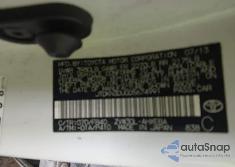 2013 Toyota Prius Two z USA, uszkodzony, nr VIN JTDKN3DU0D5674991